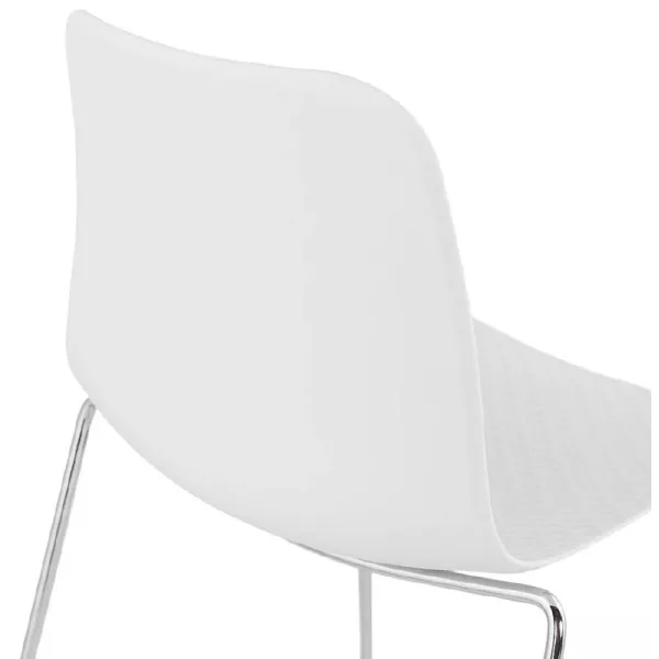 Pie de silla ALIX moderno cromado metal (blanco) - image 39256