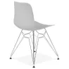 Design and industrial chair from polypropylene feet chrome metal (light gray) - image 39333