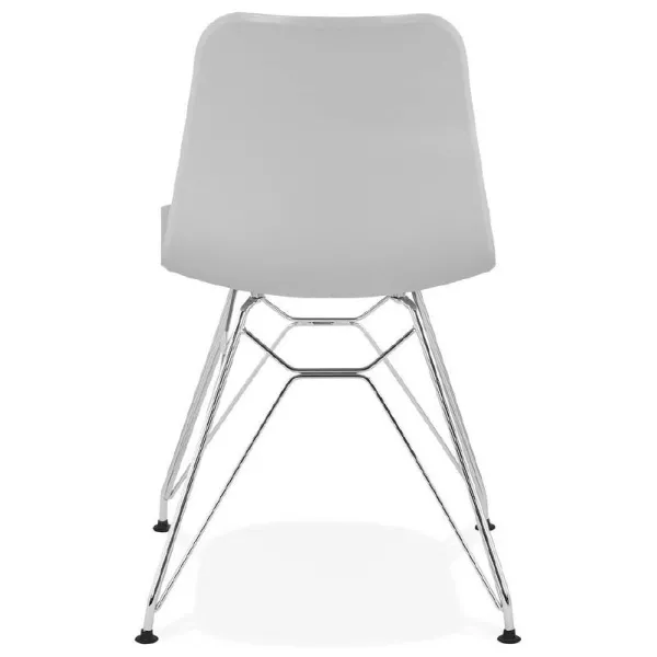 Design and industrial chair from polypropylene feet chrome metal (light gray) - image 39334