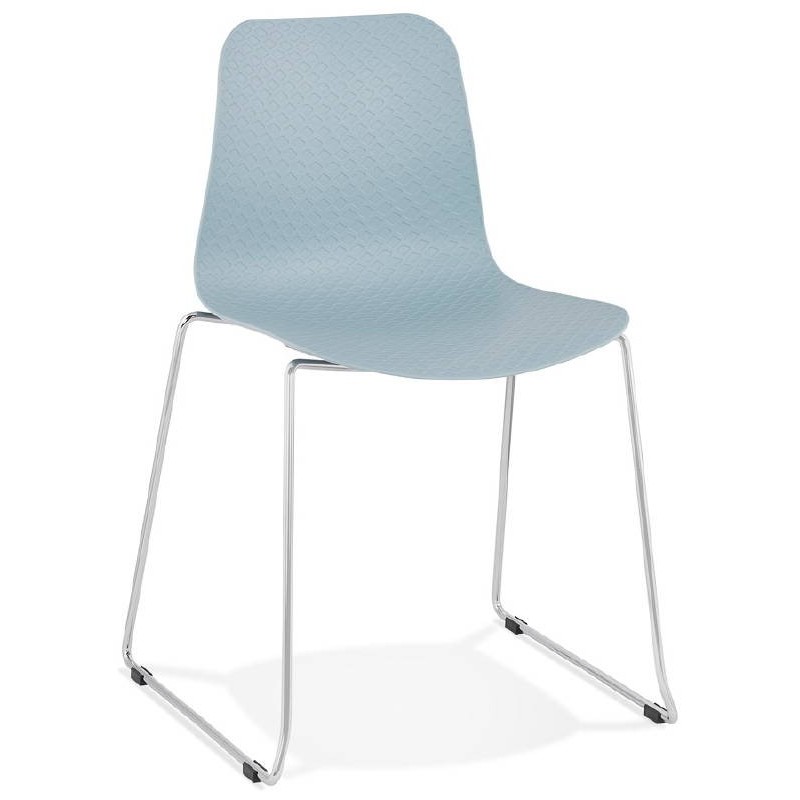 Modern Chair ALIX (sky blue) chrome metal legs - image 39431