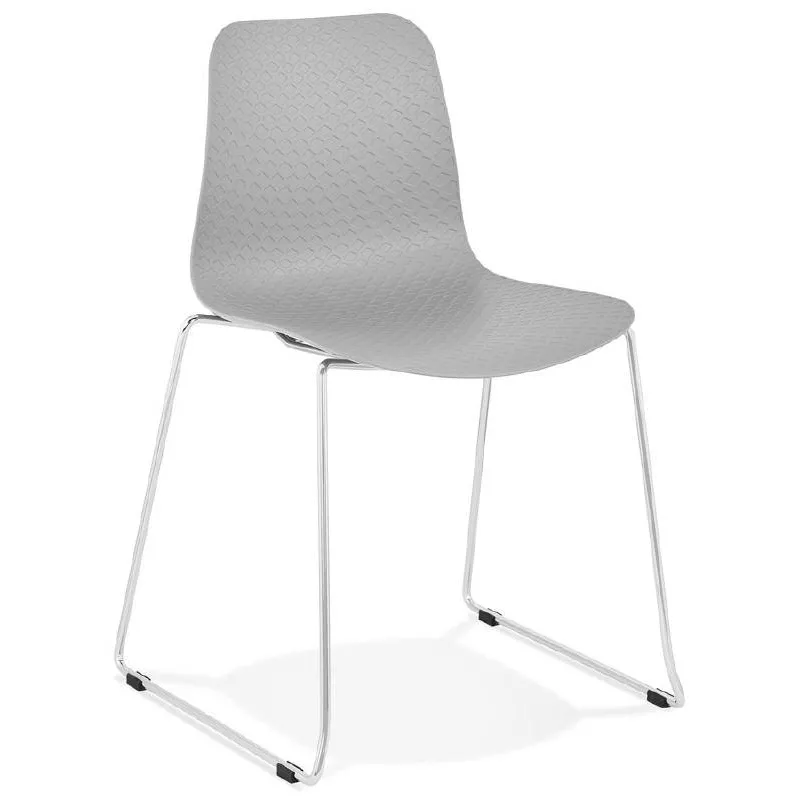 Pie de silla ALIX moderno cromado metal (gris claro) - image 39443