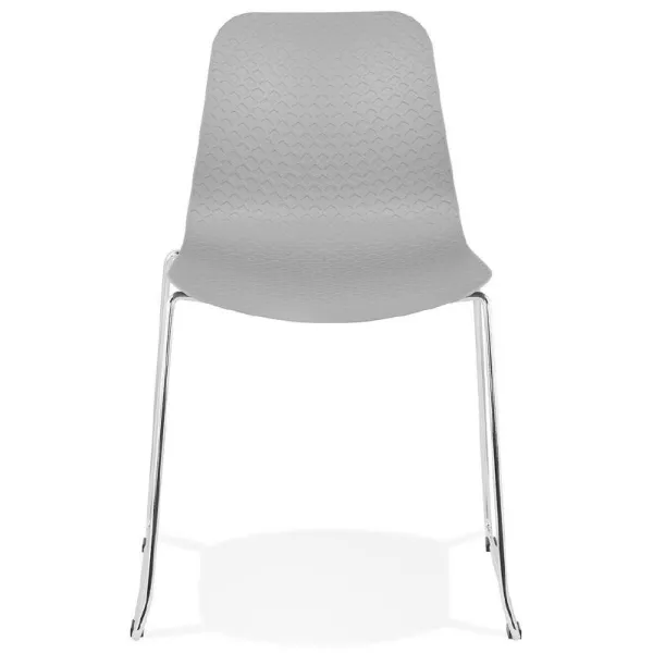 Pie de silla ALIX moderno cromado metal (gris claro) - image 39444