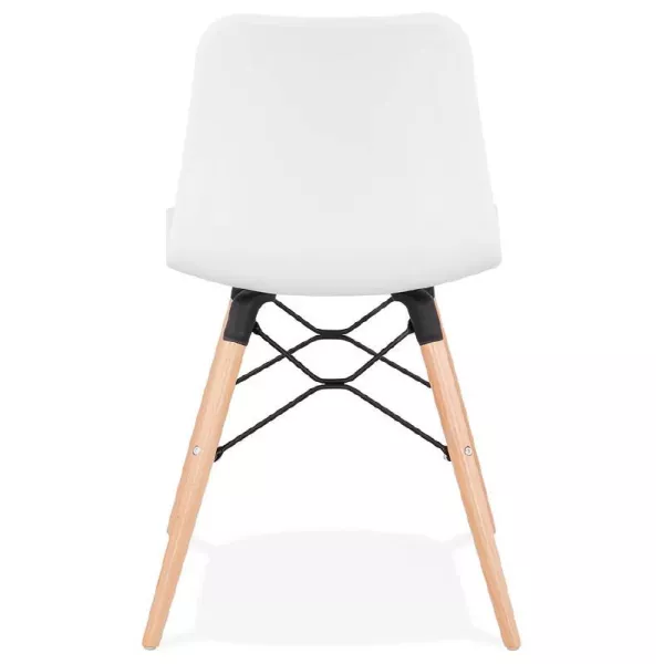 Silla de diseño escandinavo CANDICE (blanco) asociarse con Sillas de madera maciza de alta calidad.