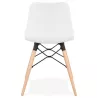 Silla de diseño escandinavo CANDICE (blanco) asociarse con Sillas de madera maciza de alta calidad.