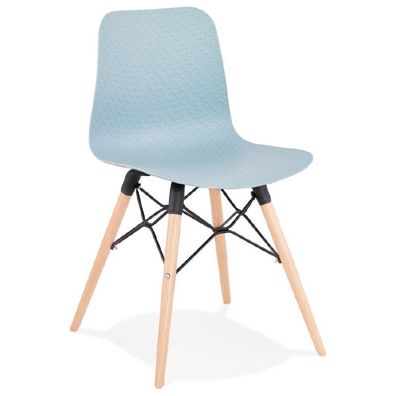 Chaise design scandinave CANDICE (bleu ciel) - image 39499