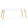 Dining table design Scandinavian CLEMENTINE wooden (200 x 90 x 75 cm) (white) to associate with High Quality Solid Wood Dining T