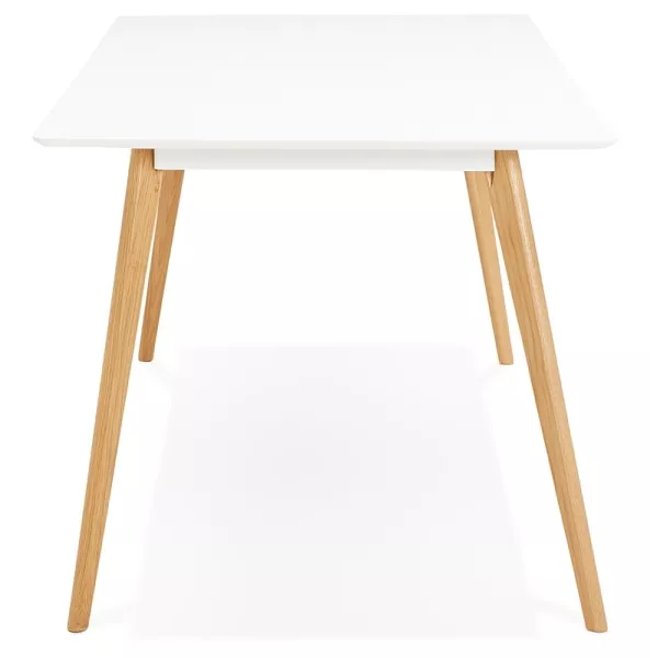 Dining table design Scandinavian CLEMENTINE wooden (200 x 90 x 75 cm) (white) to associate with Comfortable Dining Table For Off