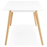 Dining table design Scandinavian CLEMENTINE wooden (200 x 90 x 75 cm) (white) to associate with Comfortable Dining Table For Off