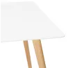 Dining table design Scandinavian CLEMENTINE wooden (200 x 90 x 75 cm) (white) to associate with Rattan Dining Table For A Natura