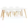 Dining table design Scandinavian CLEMENTINE wooden (200 x 90 x 75 cm) (white) to associate with Industrial Dining Table In Metal