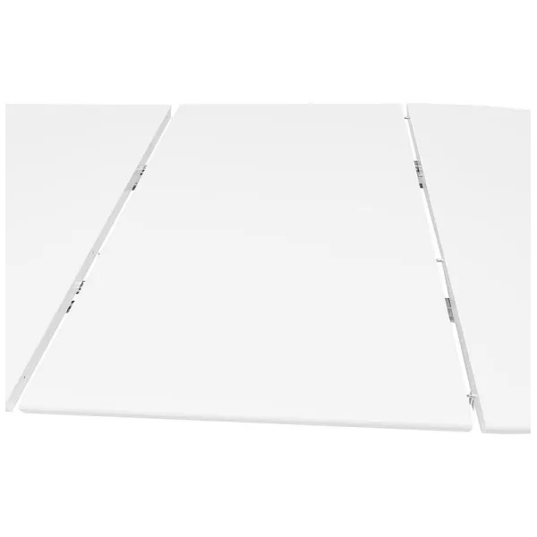 Mesa de comedor escandinavo para extensiones (Ø 120 cm) OLIVIA (120-220 x 120 x 75 cm) madera (blanco mate) asociarse con Mesa d