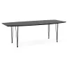 Dining table design with extensions LOANA in wood and metal (100 x 170-270 x 73 cm) (black) - image 39629