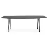 Dining table design with extensions LOANA in wood and metal (100 x 170-270 x 73 cm) (black) - image 39630