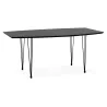 Dining table design with extensions LOANA in wood and metal (100 x 170-270 x 73 cm) (black) - image 39633