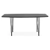 Dining table design with extensions LOANA in wood and metal (100 x 170-270 x 73 cm) (black) - image 39634