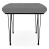 Dining table design with extensions LOANA in wood and metal (100 x 170-270 x 73 cm) (black) - image 39635