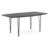 Dining table design with extensions LOANA in wood and metal (100 x 170-270 x 73 cm) (black) - image 39636