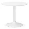 Table à manger ronde design scandinave ou bureau MAUD en MDF et métal peint (Ø 90 cm) (blanc) - image 39671