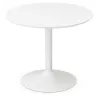 Table à manger ronde design scandinave ou bureau MAUD en MDF et métal peint (Ø 90 cm) (blanc) - image 39672