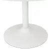 Table à manger ronde design scandinave ou bureau MAUD en MDF et métal peint (Ø 90 cm) (blanc) - image 39677