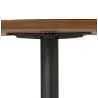 Tisch rund essen Scandinavian Vintage oder Büro MAUD in MDF und lackiertem Metall (Ø 90 cm) (Black Walnut) mit assoziieren Vinta