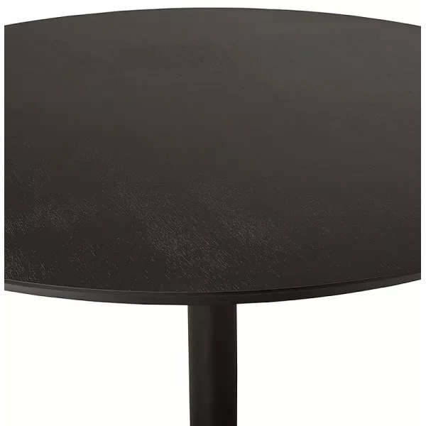 Table à manger ronde design ou bureau MAUD en MDF et métal peint (Ø 90 cm) (noir) - image 39701