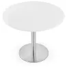 Mesa de comedor diseño o Oficina CARLA aglomerado de madera y metal cepillado (O 90 cm) (blanco, cepillado de acero) - image 397