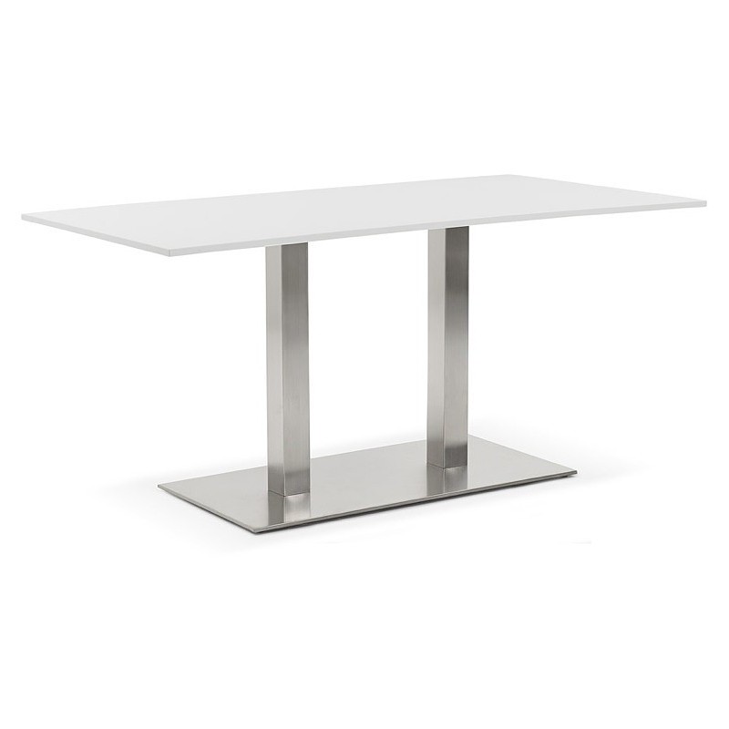 Table à manger design ou table de réunion SOLENE (160x80x75 cm) (blanc) - image 39880