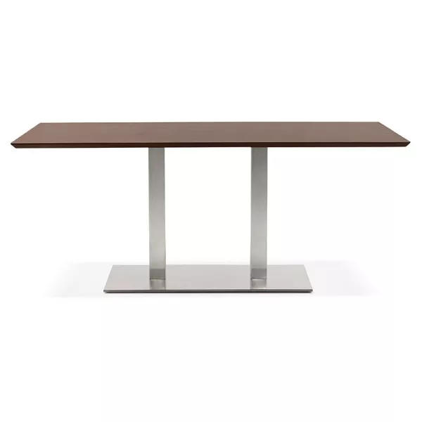 Table design or table of meeting CLAIRE (180 x 90 x 75 cm) (Walnut Finish) - image 39931