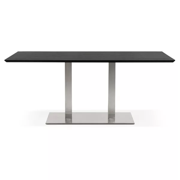 Table design or table of meeting CLAIRE (180 x 90 x 75 cm) (black ash finish) - image 39941