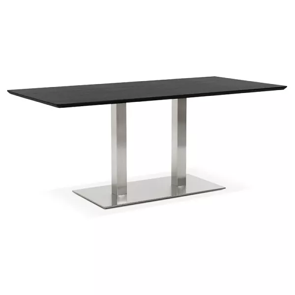 Table design or table of meeting CLAIRE (180 x 90 x 75 cm) (black ash finish) - image 39943