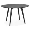 Round dining table design SOFIA (Ø 120 cm) (black ash finish) to associate with Comfortable Dining Table For Office