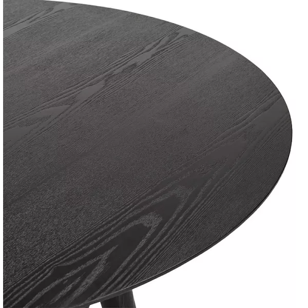 Tabla de cena redonda diseño SOFIA (Ø 120 cm) (negro acabado ceniza) asociarse con Mesa de comedor de cocina funcional y elegant