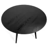 Tabla de cena redonda diseño SOFIA (Ø 120 cm) (negro acabado ceniza) asociarse con Mesa de comedor vintage para darle un toque r