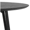 Tabla de cena redonda diseño SOFIA (Ø 120 cm) (negro acabado ceniza) asociarse con Cómoda mesa de comedor para oficina