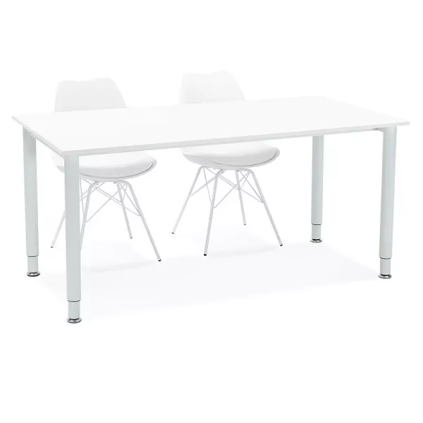 Bureau table de réunion moderne (80x160 cm) LORENZO en bois (blanc) - image 40167