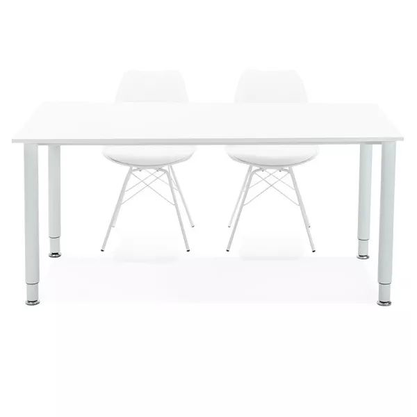 Bureau table de réunion moderne (80x160 cm) LORENZO en bois (blanc) - image 40169