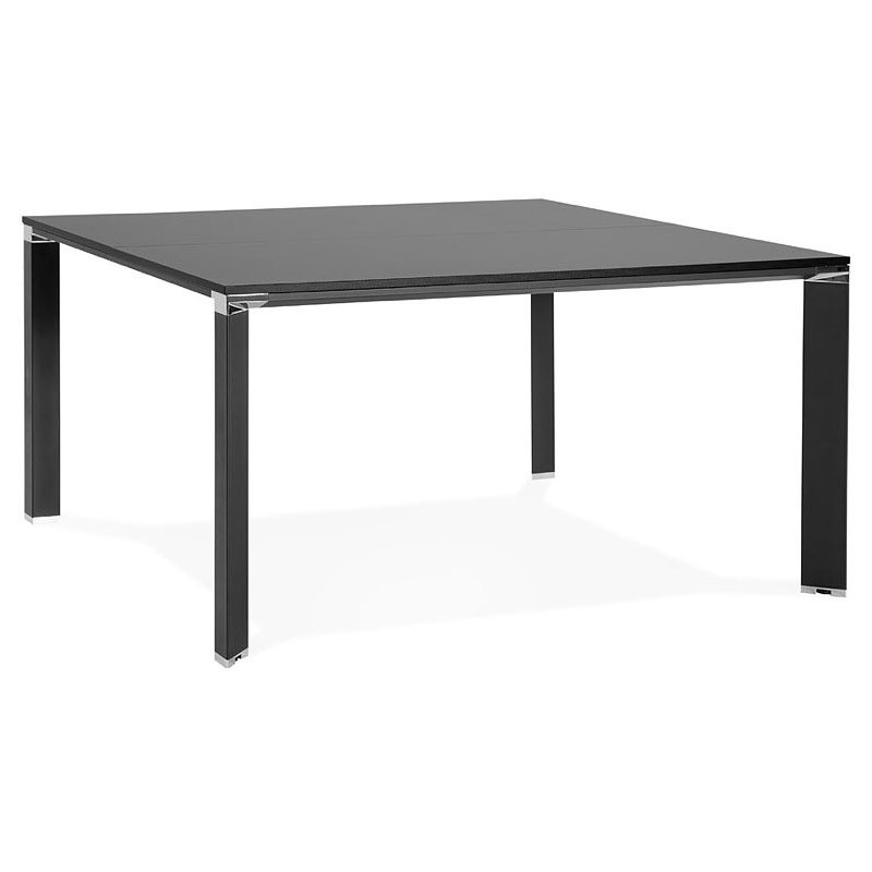 Bureau table de réunion moderne (140x140 cm) RICARDO en bois (noir) - image 40202