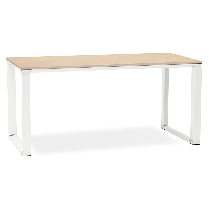 Right office design mark wooden feet white (160 X 80 cm) (natural) to associate with Stackable Contemporary Design Desk to Save 