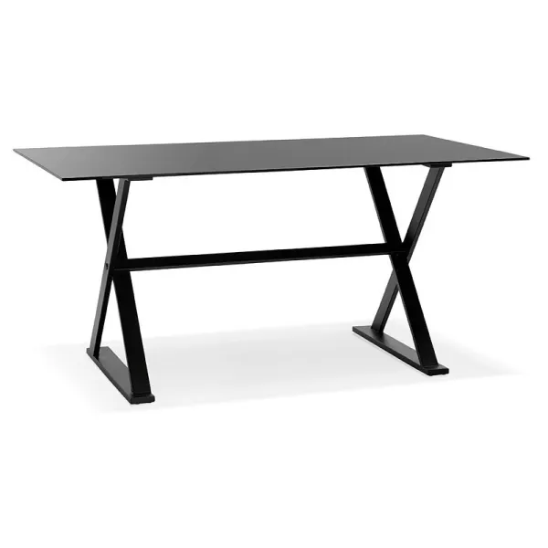 Diseño de mesa o escritorio de cristal (160 x 80 cm) WENDY (negro) - image 40279