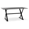 Table à manger design ou bureau (160x80 cm) WENDY en verre (noir) - image 40279