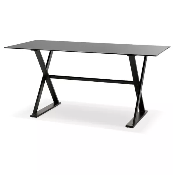 Diseño de mesa o escritorio de cristal (160 x 80 cm) WENDY (negro) - image 40282