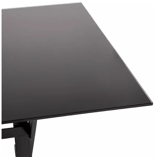 Diseño de mesa o escritorio de cristal (160 x 80 cm) WENDY (negro) - image 40283