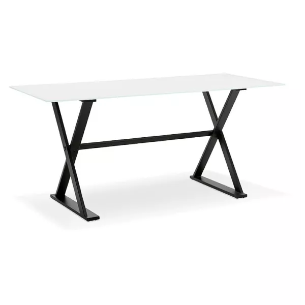 Table design or (160 x 80 cm) WENDY glass desk (white) - image 40290