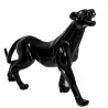 Statua di design scultura decorativa resina Panther XL H65 cm (nero) associarsi a Oggetti decorativi da giardino resistenti agli