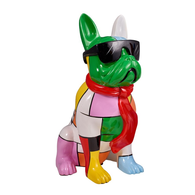 Resin Statue Skulptur Deko Design Hund stand H36 (multicolor) mit assoziieren Skandinavische Dekorationsobjekte mit klarem Desig