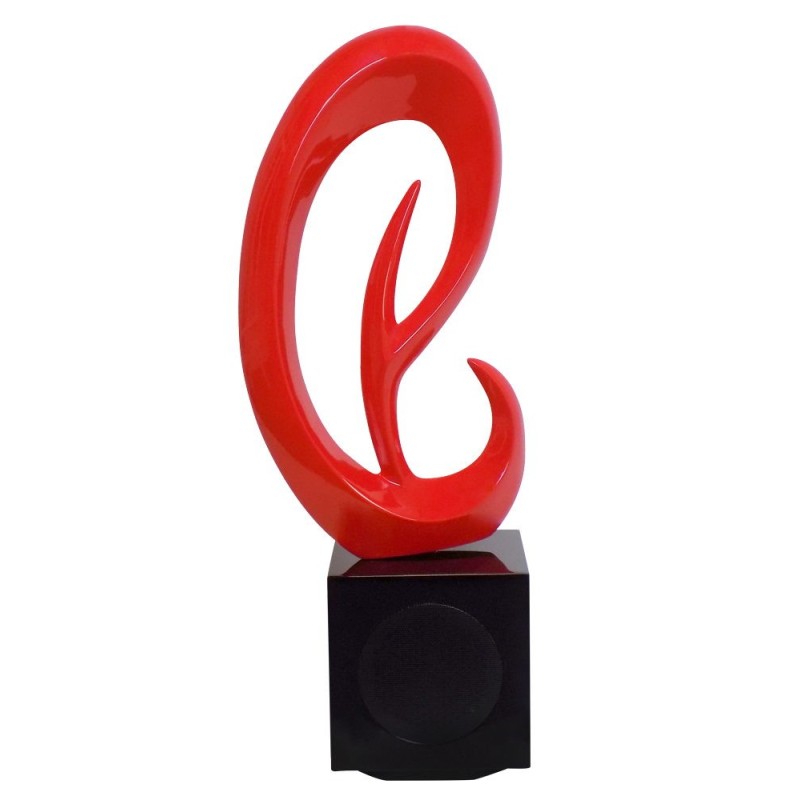 Statue sculpture décorative design enceinte Bluetooth LISTENING en résine VOICE OF DESIGN (Rouge)