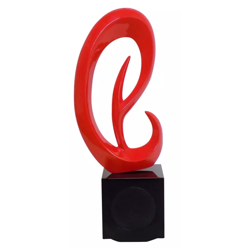 Statue sculpture décorative design enceinte Bluetooth LISTENING en résine VOICE OF DESIGN (Rouge)