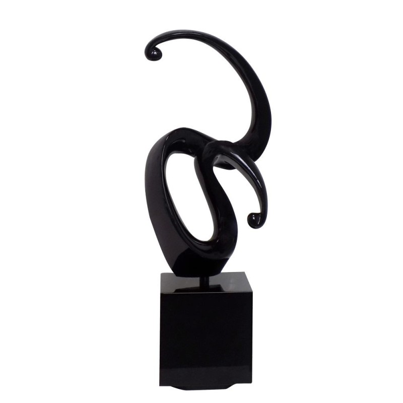 Statue sculpture décorative design enceinte Bluetooth MORNING SONG en résine (Noir)