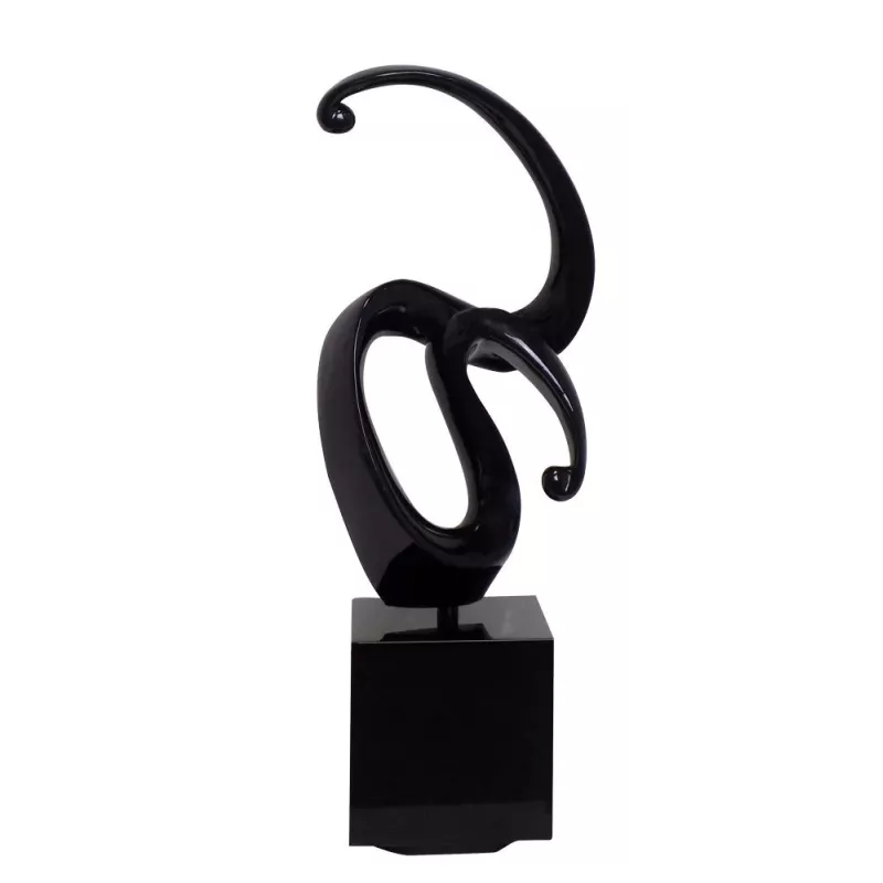 Statue sculpture décorative design enceinte Bluetooth MORNING SONG en résine (Noir)